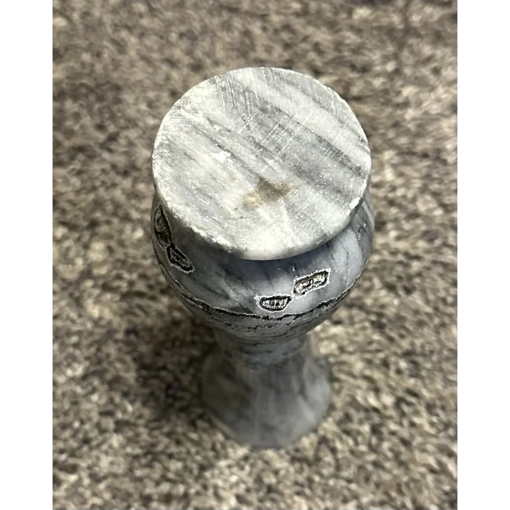 VINTAGE Asian Inspired ETCHED MARBLE VASE ~6
